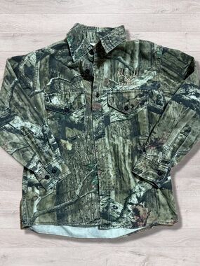 Vintage Redhead For Youth Camo Button Up Hunting Outdoor Shirt Youth Medium